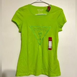 Guess Tshirt Neon Green size Small NWT